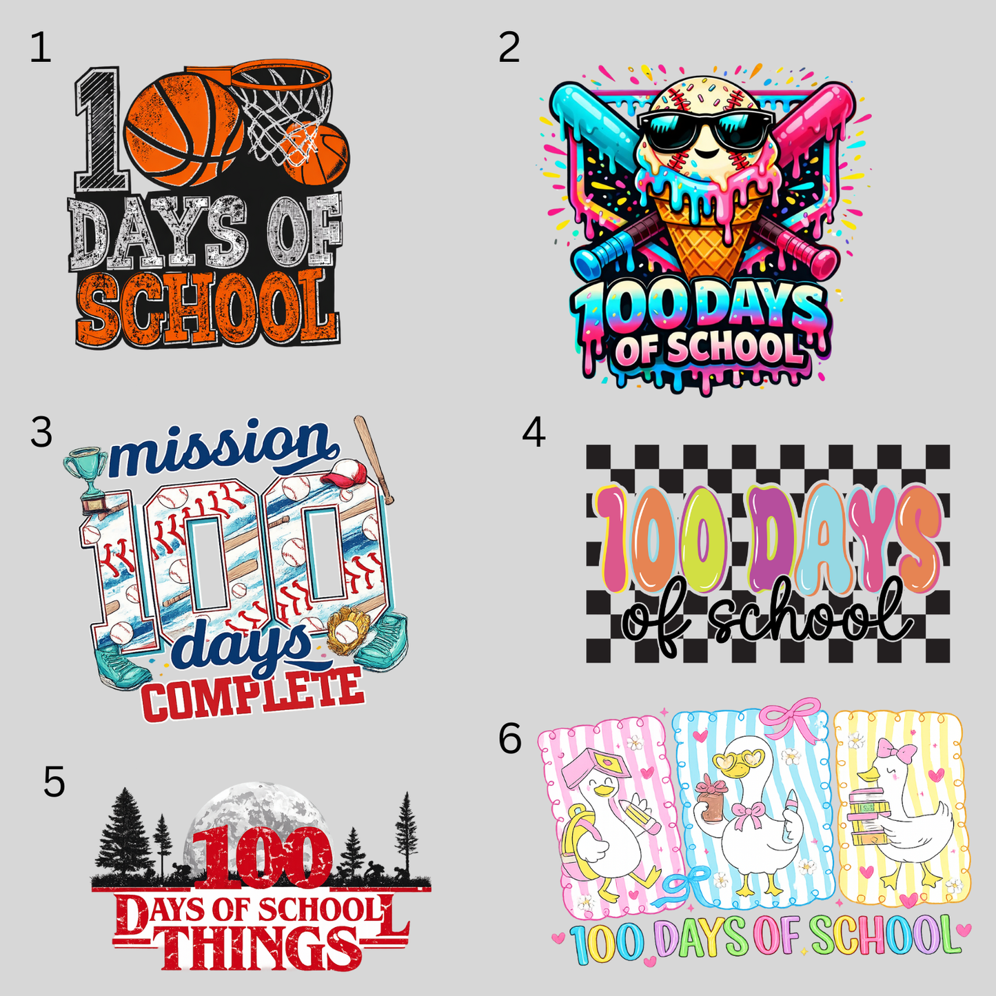 100 days of school t-shirts