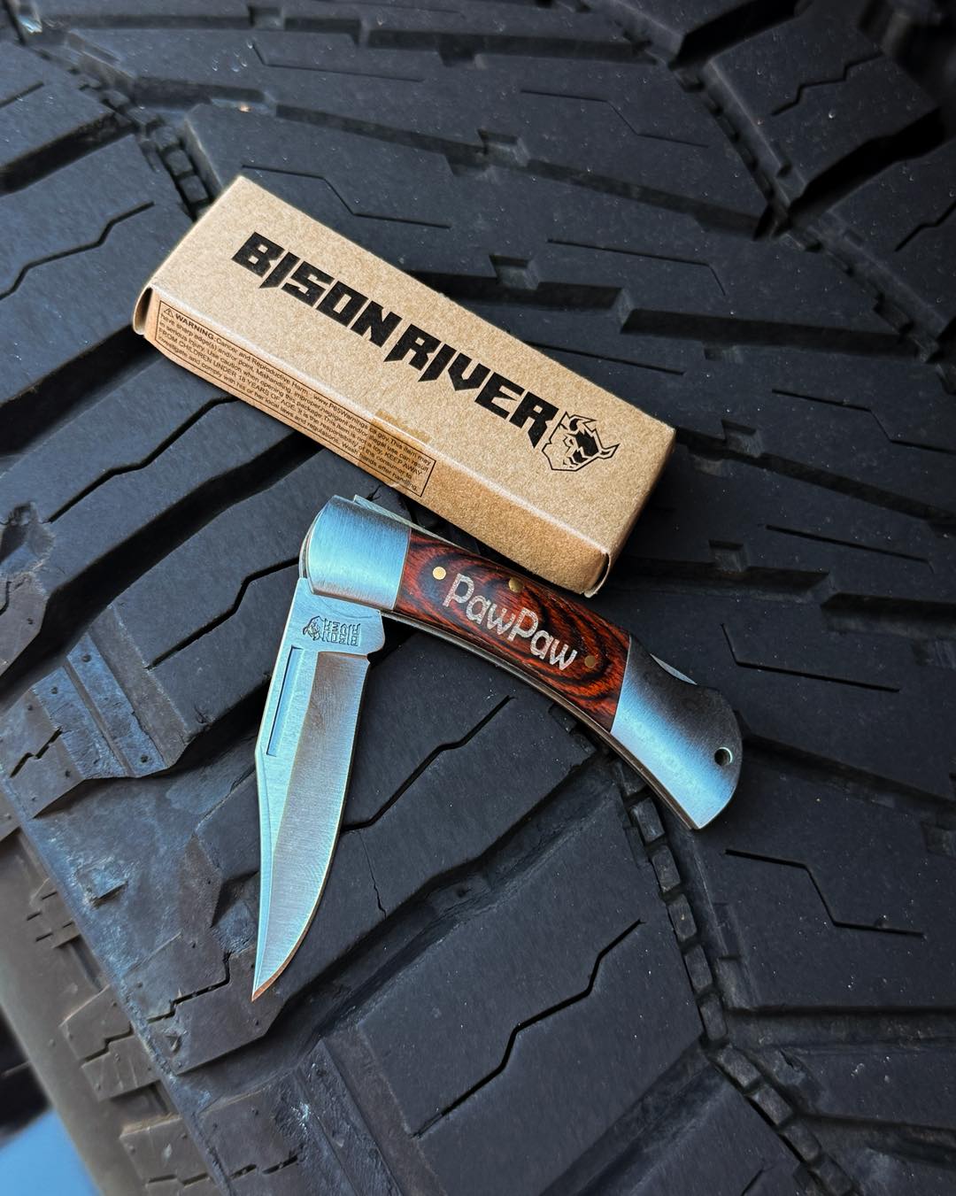 Bison River Engraved Knife