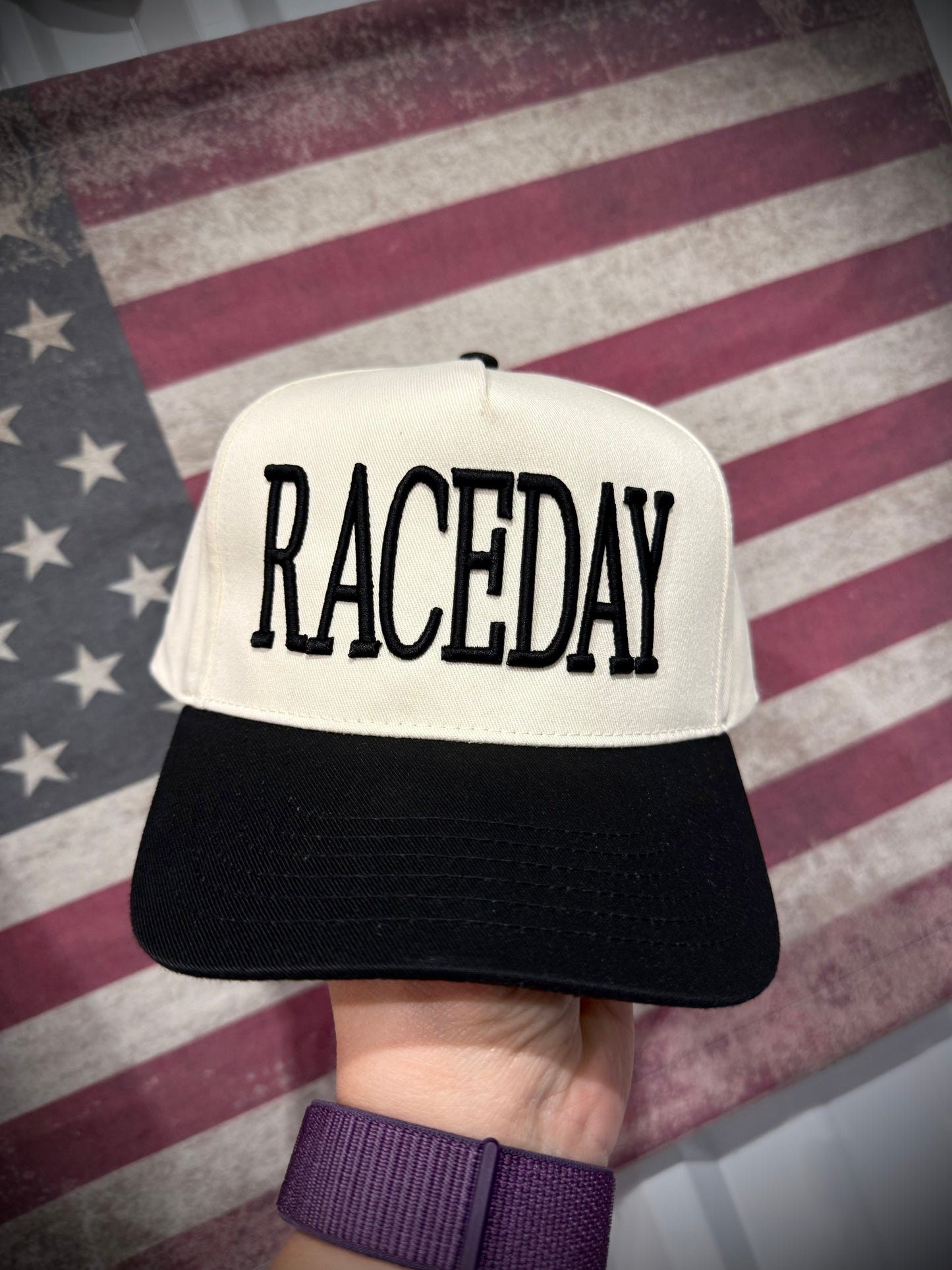 Raceday Trucker Hat - 3d Puff Embroidery