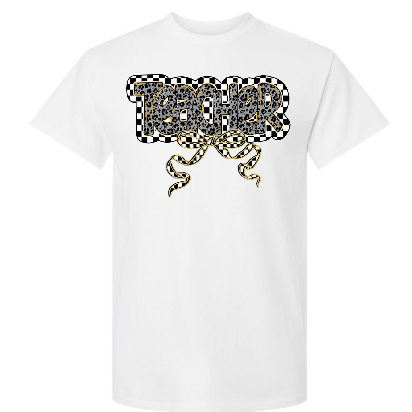 Teacher Checkered Bow