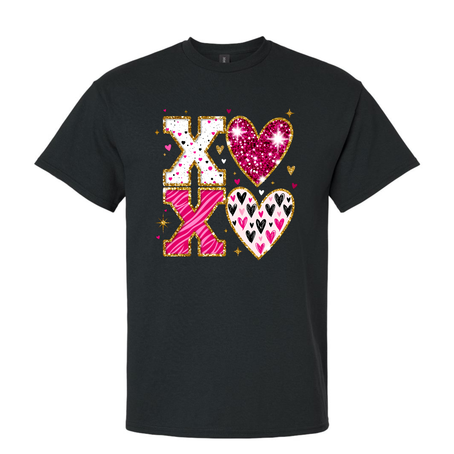 XO XO Glitter Hearts Tee