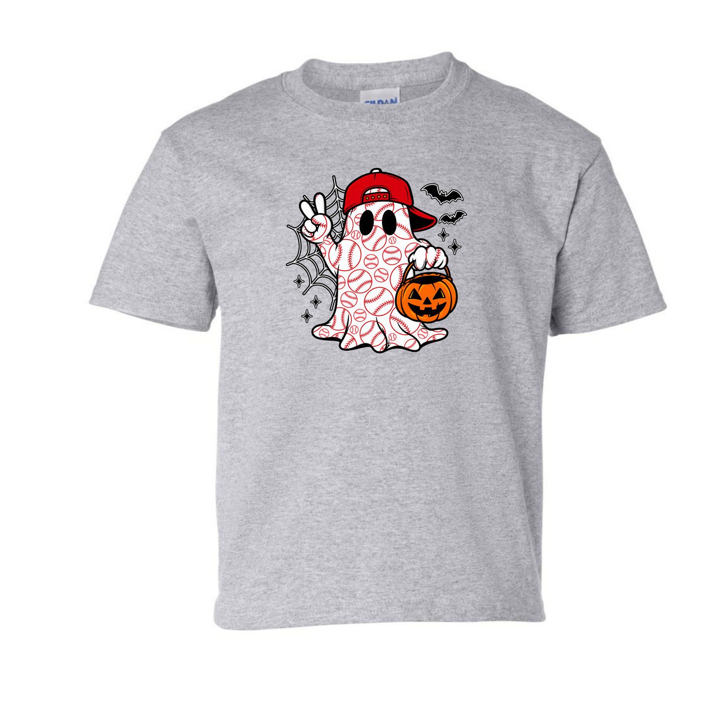 Baseball Ghost Halloween Tee