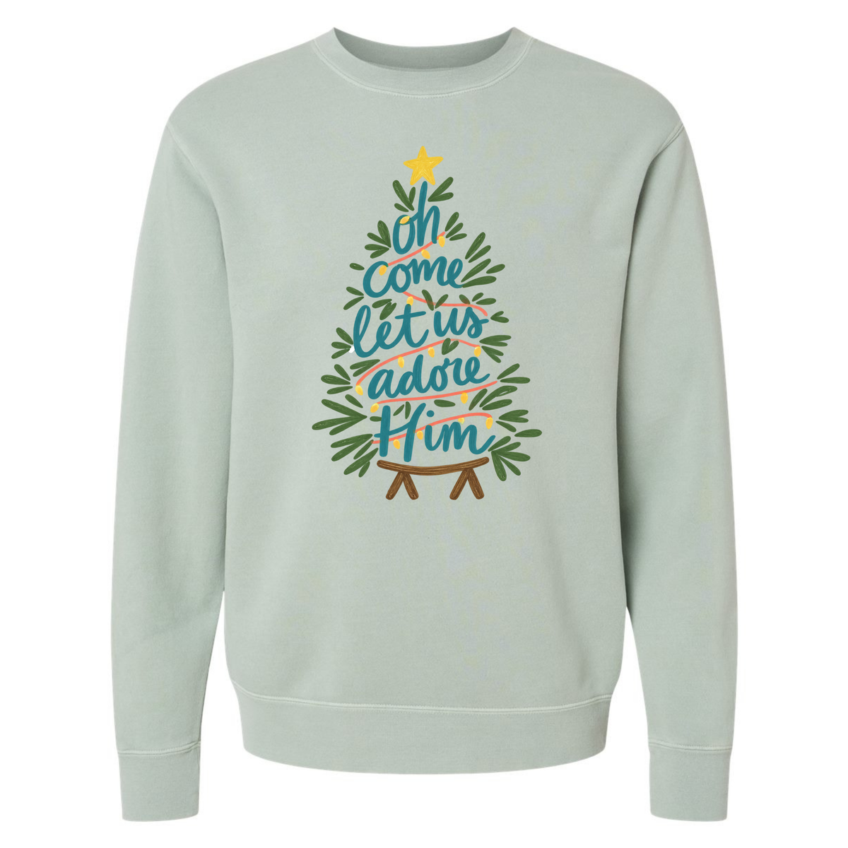 Oh Come let us adore him Sweatshirt
