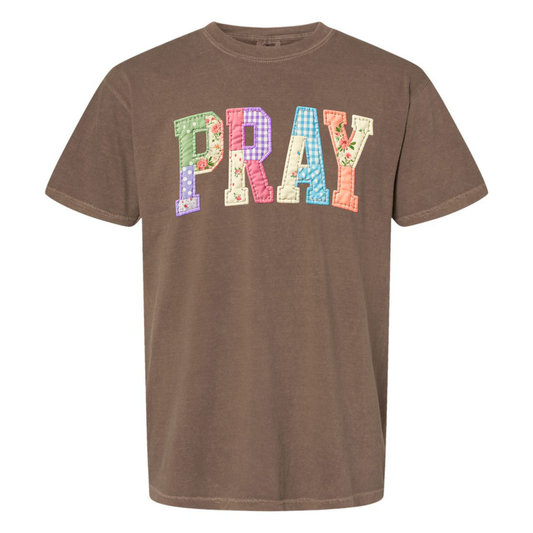 Pray Faux Quilted Tee