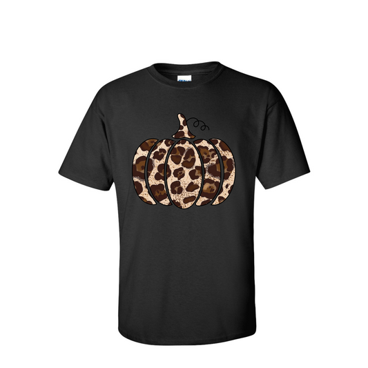 Fall Leopard Pumpkin Tee