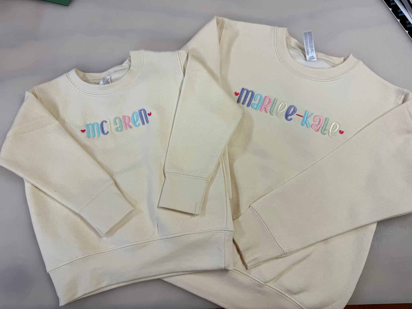 Embroidered Name Sweatshirts