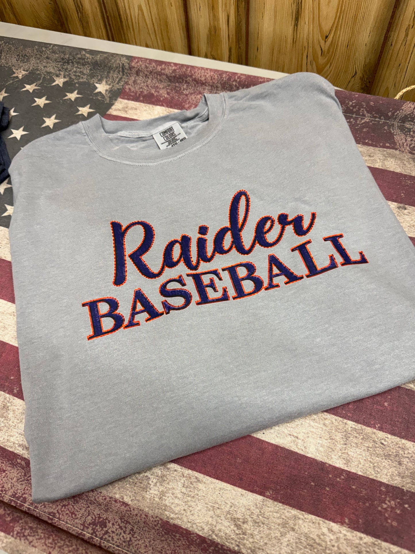 Raider Baseball Faux Embroidery