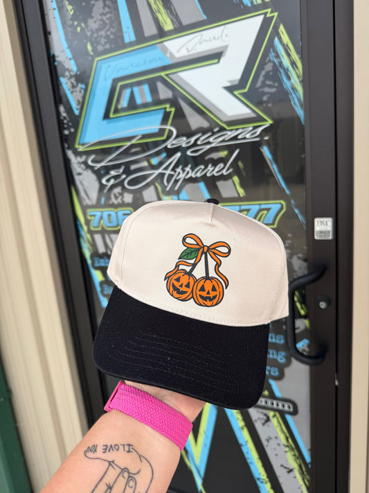 Pumpkin bow trucker hat