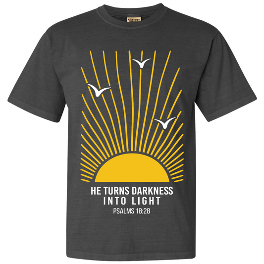 He turns darkness into light