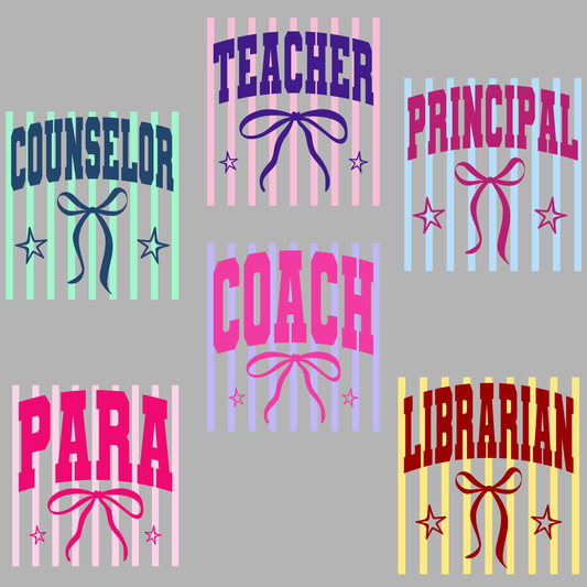 Preppy Striped School Teacher Tee