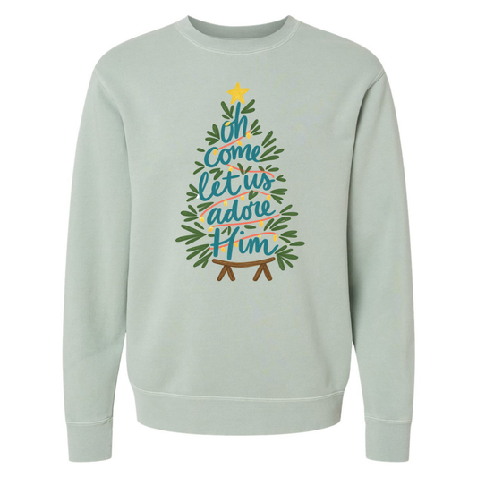 Oh Come let us adore him Sweatshirt