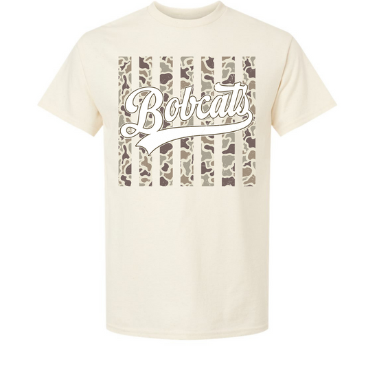 Bobcats Camo Stripes Tee